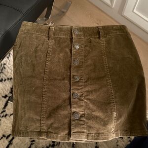 Celebrity Pink Brown Corduroy Skirt